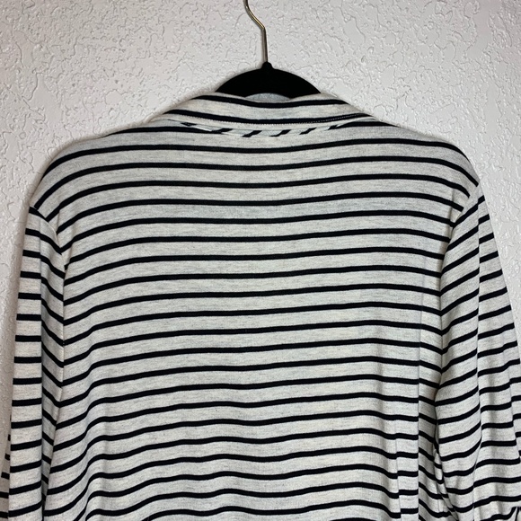 Xhilaration Cream Black Stripe Unlined Cropped Jacket Blazer Women's Si… - Picture 5 of 8